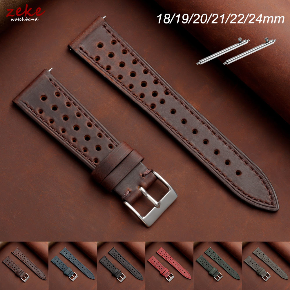 Vintage Racing Leather Watch S - Leather Strap Quick Release recension och pris