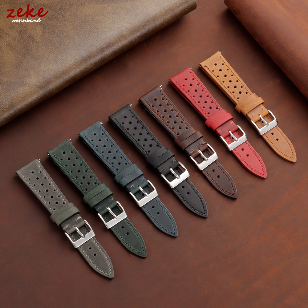 Vintage Racing Leather Watch S - Leather Strap Quick Release recension och pris