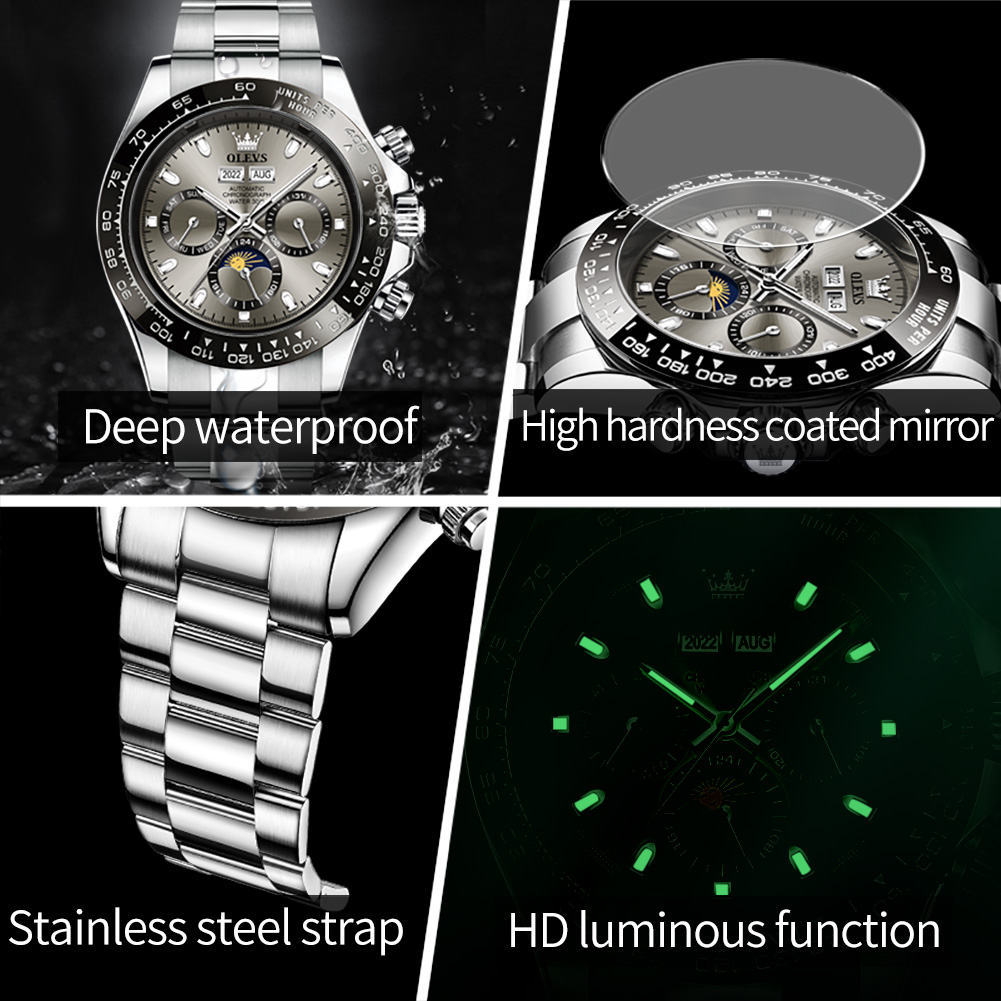OLEVS 6654 Luxury Mens Watch C - Rolex Watch Daytona recension och pris