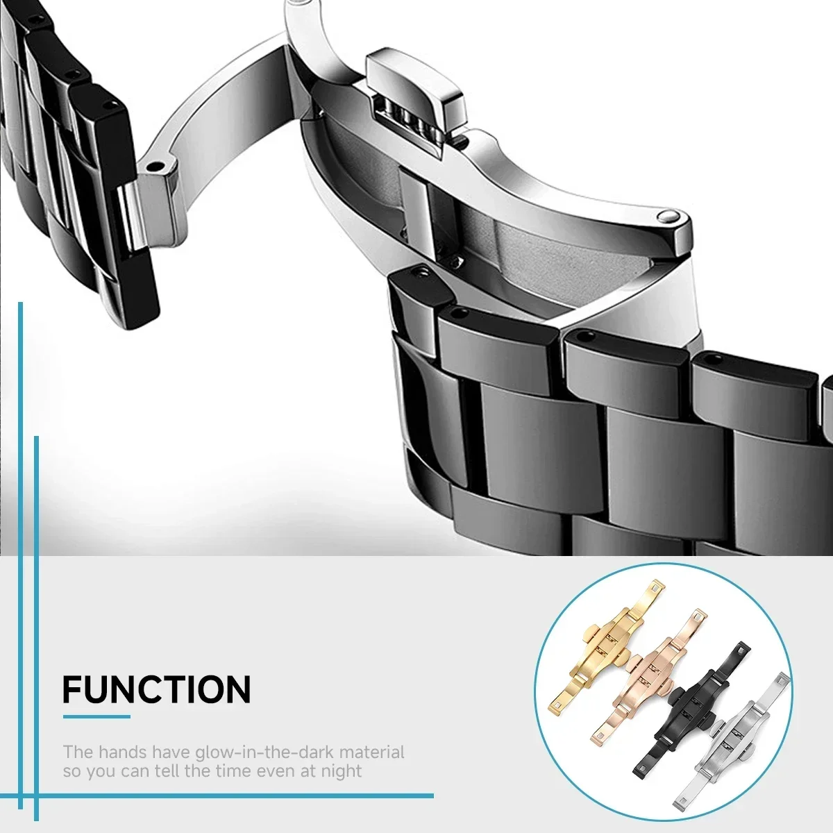 Stainless Steel Butterfly Depl - Butterfly Clasp Deployant recension och pris